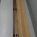Double Curtain Rods with Aluminum End Cap and Full Surround Brackets,1"Front and 5/8" Back Rod,Adjustable between 72 to 144 Inches (6-12 Feet), Warm Gold Double Window Drapery Rod
