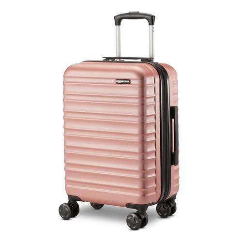 Amazon Basics 21" Hardside Carry-On Luggage, Hardshell Suitcase With Wheels, Expandable For Up to 25% More Space, With Scratch-Resistant Surface, Four Multi-directional Wheels, Rose Gold Amazon Basics 21" Hardside Carry-On Luggage, Hardshell Suitcase With Wheels, Expandable For Up to 25% More Space, With Scratch-Resistant Surface, Four Multi-directional Wheels, Rose Gold