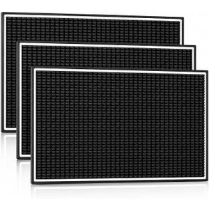 3 Pack Bar Mat for Countertop 18 x 12 Inch Rubber Non Spill Bar Mat for Bartending, Dish Drying Mat Coffee Bar Mat Home Bars Accessories