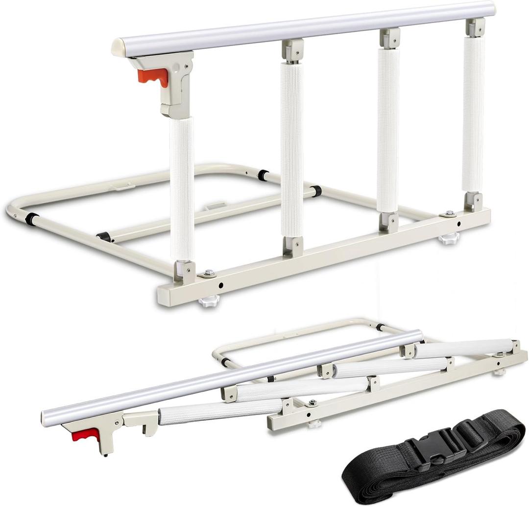 Bed Rails for Elderly Adults Safety,Folding Bed Assist Rails for Seniors,Bed Handle Bedside Assist Bed Guard Rails for Adults,Collapsible Bedrails Prevent Falling Out of Bed,37x20