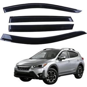 Channel Window Rain Guards Fit for Toyota Tundra 2022 2023 2024 2025 2026 CrewMax Truck, Extra Durable Visors Vent Visors Window Deflector Vent Shades Car Accessories (Glossy Black)