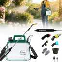 Battery Powered Garden Sprayer 2.1 Gallon,2026 New 2500mA Electric Weed Sprayer with Rechargeable Handle,4 Mist Nozzles, Adjustable Shoulder Strap & 37" Retractable Wand,Weed Sprayers for Lawn & Yard