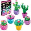 RoseArt Crystal Gem Creations Jewel Succulents Kit, 175+ Pieces, Great for Adults, Tweens and Children Ages 8+