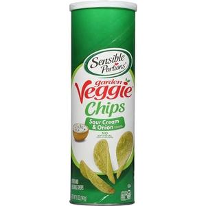 Sensible Portions Stacked Garden Veggie Chips, Sour Cream and Onion, 5 oz, Pack of 17, BBD 10/05/2025
