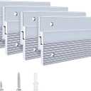 4 Pairs 4 Inch French Cleat Hanger, Heavy Duty Metal Picture Hanger Z Bar Wall Mount Picture Hanger for Hanging Picture Ledges Mirrors