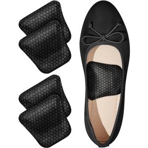2 x SQHT Arch Support Inserts for Flat Feet & Plantar Fasciitis, Gel Arch Cushions for Foot Pain & Pressure Relief, Non-Slip Adhesive Pads for Women and Men, 2 Height Options (Black, High)