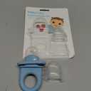 Frida Baby Push Pop Feeder, Baby Fruit Food Feeder to Safely Introduce New Foods, Fresh + Frozen, Silicone, BPA Free, Dishwasher Safe | 3 Count, Blue