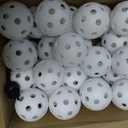 35 Pack Practice Golf Balls Limited Flight Plastic Golf Balls 42mm Practice Golf Balls for Backyard Golf Training Balls for Swing Practice, Airflow Hollow 