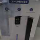 Dehumidifier, Dehumidifiers for Home, 98 OZ Water Tank, (1000 sq.ft) Quiet Dehumidifier for Basement Bedroom Bathroom with Humidity Display, Auto Shut Off, Relaxing 7 Color Ambient Light(Gray)