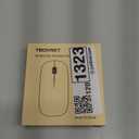 TECKNET Bluetooth Wireless Mouse, Rechargeable Silent Portable Computer Mouse, 6 Adjustable DPI, Dual Mode (Bluetooth 5.2/3.0 and 2.4G USB Receiver) for Laptop, iPad, MacBook, PC, Desktop, Android (white)