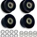 Upgraded Machined Wheels/Rollers Compatible with Total Gym,Replacement Parts for 1000,1100,1400,1500,1600,1700,1800,1900,Achiever,Force,Gold,Max,Platinum,Plus,Pro,Supra,Supreme,Ultima,Ultra,XLI,4Pcs
