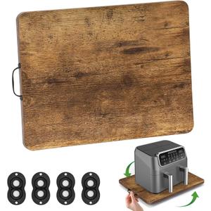 Appliance Slider, Sliding Tray for Coffee Maker, Coffee Pot Slider for Countertop, 360 Rolling Tray Appliance Slider for Kitchen Appliances- Rustic Brown (9.5 X 14)