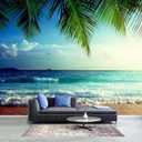 Beach Ocean Large Peel and Stick Wallpaper Mural for Bathroom