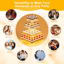 YestBuy Cupcake Stand with Yellow Led Lights, 4 Tier Cupcake Stand for 50 Cupcakes, Acrylic Cupcake Tower Stand, Clear Tiered Cupcake Holder for Birthday Cady Bar Décor Weddings, Parties Events
