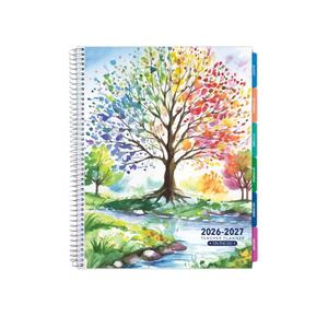 LITE TEACHER PLANNER - Aug 2026-Jul 2027, 8.5" x 11" Daily Weekly Monthly Organizers - Includes 7 Periods, Dated Calendar, Page Tabs, Bookmark, and Planning Stickers (Tree Seasons)