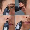 Panasonic Ear and Nose Hair Trimmer for Men with Vacuum Cleaning System, Powerful Motor and Dual-Edge Blades for Smoother Cutting, Wet/Dry  ER-GN70-K (Black)