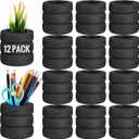 12 Pcs Tire Shaped Pen Holder Car Tire Pencil Holder Black Stack Stationery Accessories for Desk Kids School Office Decor Christmas Gift Supplies Novelty Funny Cactus Succulent Planter Pot