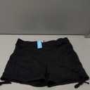Women Swim Shorts High Waisted Swimsuit Shorts Tummy Control Bathing Suit Bottom Plus Size Boyshorts (Large, Black)