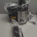 Qcen Juicer Machine, 800W Centrifugal Juicer Extractor with Wide Mouth 3” Feed Chute for Fruit Vegetable, Easy to Clean, Stainless Steel, BPA-free (Black)