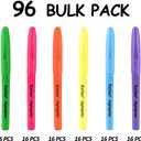 Rarlan Highlighters, Chisel Tip, Assorted, 96 Count Bulk Pack