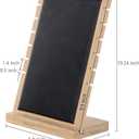 MyGift Modern Bamboo Necklace Jewelry Tabletop Display Boards, Set of 2,Black