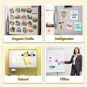 Magnetic Tape with 3M Strong Adhesive Backing,2x4" 10PCS,Flexible Self Adhesive Magnets, Flat Sticky Magnet Tape Strips,Available for Craft,DIY Projects,Kitchen,Whiteboard etc