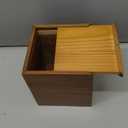 Acacia Wood Tissue Box Cover, Square Wooden Tissue Holder for Bathroom, Living Room, Dining Table, Decorative Cube Facial Tissue Box Cover, 5.3 x 5.3 x 5.9 inches