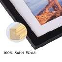 wyooxoo 16x16 Picture Frame Black Solid Wood Poster Frame to Display Photos 12x12 with Mat or 16x16 without Mat,Wall Frame for Photos, Artworks, Posters,Puzzle