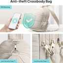 TOPEAST Sling Bag for Women, Anti-Theft Crossbody Bag with RFID Blocking & Water Bottle Holder for Travel, Water-resistant