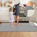 Grey Bathroom Rugs 24"x48"Non Slip Braided Bath Mat for Bathroom Floor Washable Boho Luxury Bath Rug for Tub Soft Vintage Absorbent Shower Sink Mat