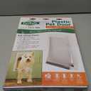 PetSafe Plastic Pet Door - Easy Install for Wood, PVC Metal & Paneled Doors - Rust-Free Plastic Frame - Flap Dimensions 8 1/4" W x 12 1/4" H - for Medium Dogs Weighing Up to 40 lb