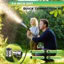 Stainless Steel Garden Hose Quick Connect Fittings Set, 3/4 Inch GHT Quick Connect Hose Fittings, Water Hose Quick Connect Fittings, Quick Release Connectors for Hoses and Sprayers (5PCS)