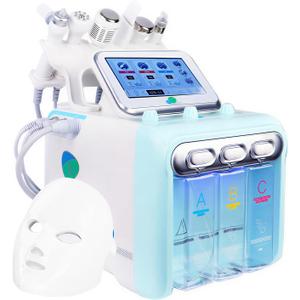 7 in 1 Facial Machine for Skin Care, Hydro Facial Machine with Vacuum Extraction & LED Mask, Deep Cleansing & Hydration Beauty Device for Home Use