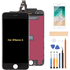 A-MIND 4.7 inch for iPhone 6 Screen Replacement Touch Screen Digitizer A1549 A1586 A1589 LCD Display Full Assembly Repair Kits,with Screen Protector+Tools (Black)