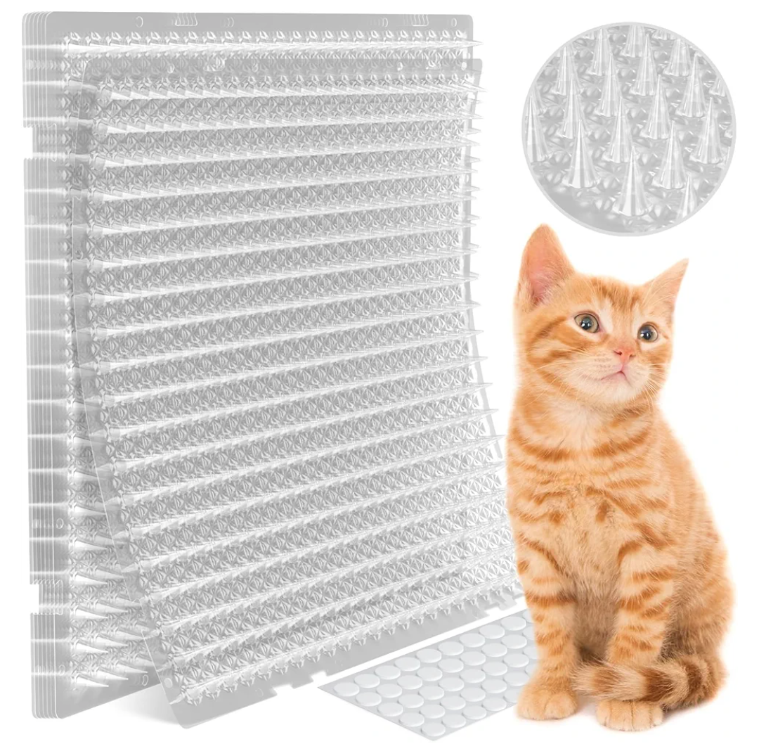 Petfolio 12 Pack Scat Mat for Cats - 16 x 13 Inch Cat Spike Mat with 1 Inch Spike is A Perfect Pet Training Mat Device for Cat Repellent Indoor & Outdoor to Deter Cats & Other Animals for All Seasons