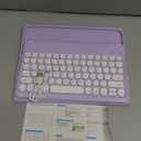 aoub Keyboard Case for iPad (A16) 11th 10th Generation 11 inch 2025/2022, 7 Colors Backlit Wireless Detachable Keyboard, Stand Folio Cover with Pencil Holder for iPad 10th Gen 10.9 inch, Purple