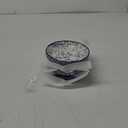 Selamica Ceramic 30 Ounce Pasta Bowls set of 4, 8 inch Serving Bowl Wide and Shallow Microwave Dishwasher Safe, Vintage Blue