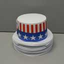 Patriotic Hat White, Pack of 10, White
