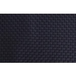 Faux Leather Placemat, 13"X18", Set of 6, Black