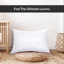 ROYALE LINENS 12 X 24 Pillow Insert - Down Alternative Throw Pillows Insert - Rectangle Pillow Pack of 1 White - Bed & Couch Pillows - Inner Cushion for Bed, Cushion for Living Room - Shams Stuffer