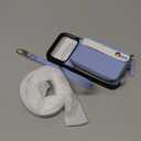 LAMEEKU for iPhone 17 Pro Case Wallet with Wrist Strap, Zipper Crossbody Purse with Phone Grip Holde 6.3 inch Blue