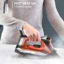 Rowenta Access Steam Iron, Clothes Iron with Steamer, Vertical Steaming, Maximum Steam Distribution, Anti-Drip Protection, Red