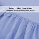 Best Season 400 Thread Count Cotton Queen Size Sheet Set (Baby Blue Color) 4 Piece - 100% Long Staple Cotton Sheets Set, Pure Cotton Bed Sheets Sets with Deep Pocket fit Upto 16 inch