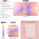 3-Ring Binder 1-inch with Clipboard, Holographic Pink Glitter Design, Including 5 Divider Pages, File Bag and Spine Label - Perfect for Schools, Offices and Organizations