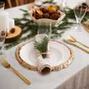 MIXUMON Woven Placemats Round, Natural Water Hyacinth Wicker Placemat for Dining Table, Large Handmade Woven Placemats Heat Resistant Non-Slip (12" - Set of 6)