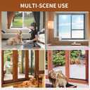 Sliding Door Security Bar, 17-46 Inches Adjustable Patio Door Security Bar, Matte Black Sliding Door Lock Bar with Rubber Tips, 1 Inch Diameter Window Security Bar for Home