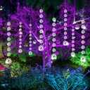 Sumind 8 Pack Disco Party Decorations Mini Disco Ball Garlands Silver Mirror Ball Hanging Banner Silver Streamer Curtains for Birthday Wedding Christmas Party Backdrop Supplies(1 Inch, 2 Inch)