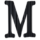 13.7" Metal Letters for Wall Decor, Corrugated Black Large 3D Letters, Decorative Farmhouse Hanging Alphabet Signs for Home Bedroom Office Wedding Party (M)