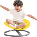 BABAMU Sensory Spinning Chair for Kids Autism Sensory Products Sit and Spin Autism Toys ADHD Swivel Chair Training Body Coordination (Yellow)