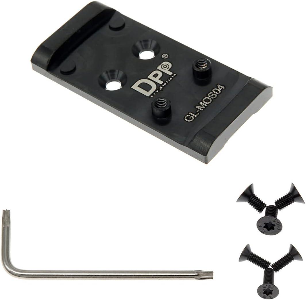 DPP Titanium Adapter Plate Compatible with Glock Gen 3 to Gen 5 17 19 MOS Holosun 407K/507K/EPS Carry/EPS/Romeo Zero